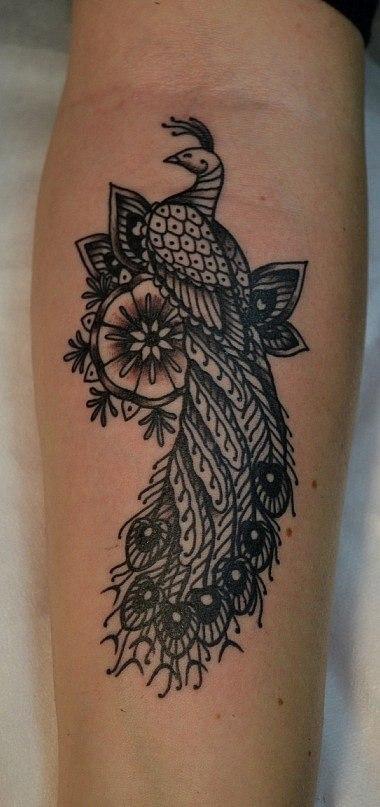 Татуировка жар-птица или птица Феникс