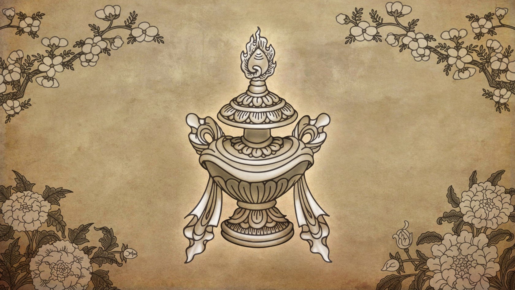 символы буддизма драгоценная ваза