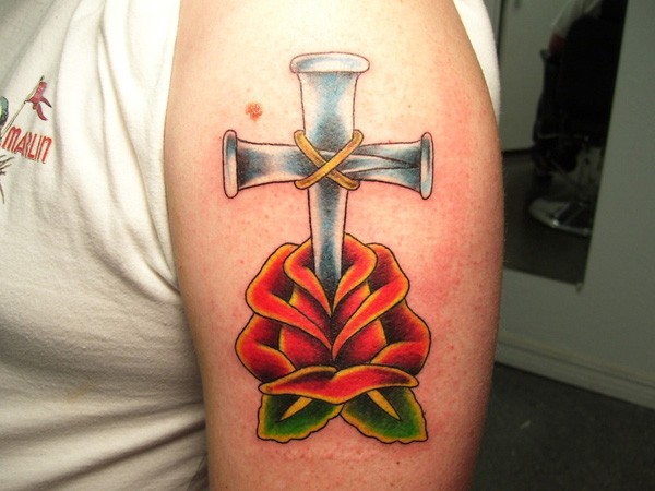 Rose Tattoo On Arm