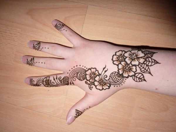 Awesome Henna Flowers Tattoo