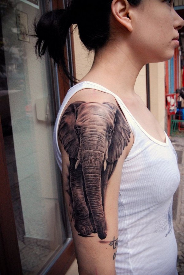 Half-Sleeve-Elephant-Tattoo