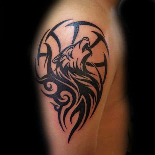 Tribal Wolf Pack Tattoos
