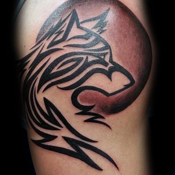 Tribal Wolf Tattoos Images