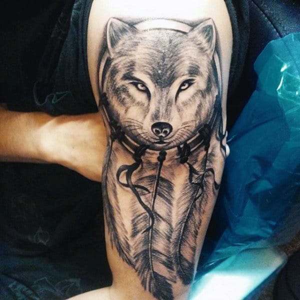Wolf Dreamcatcher Tattoo Pics