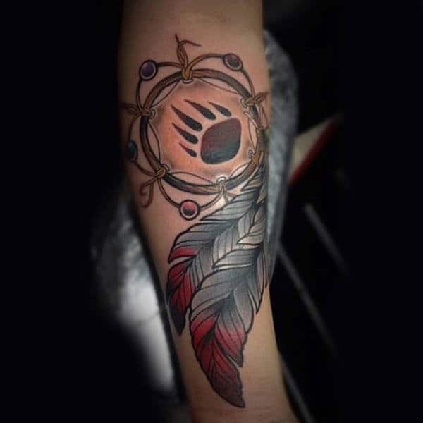 Wolves Dreamcatcher Tattoo Design