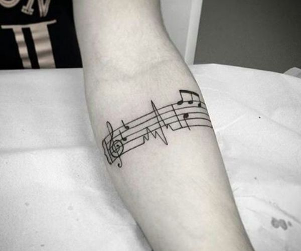 Music Note Armband Tattoos