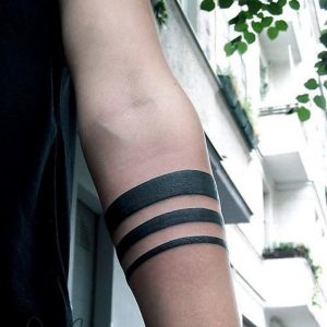 Line Armband Tattoos