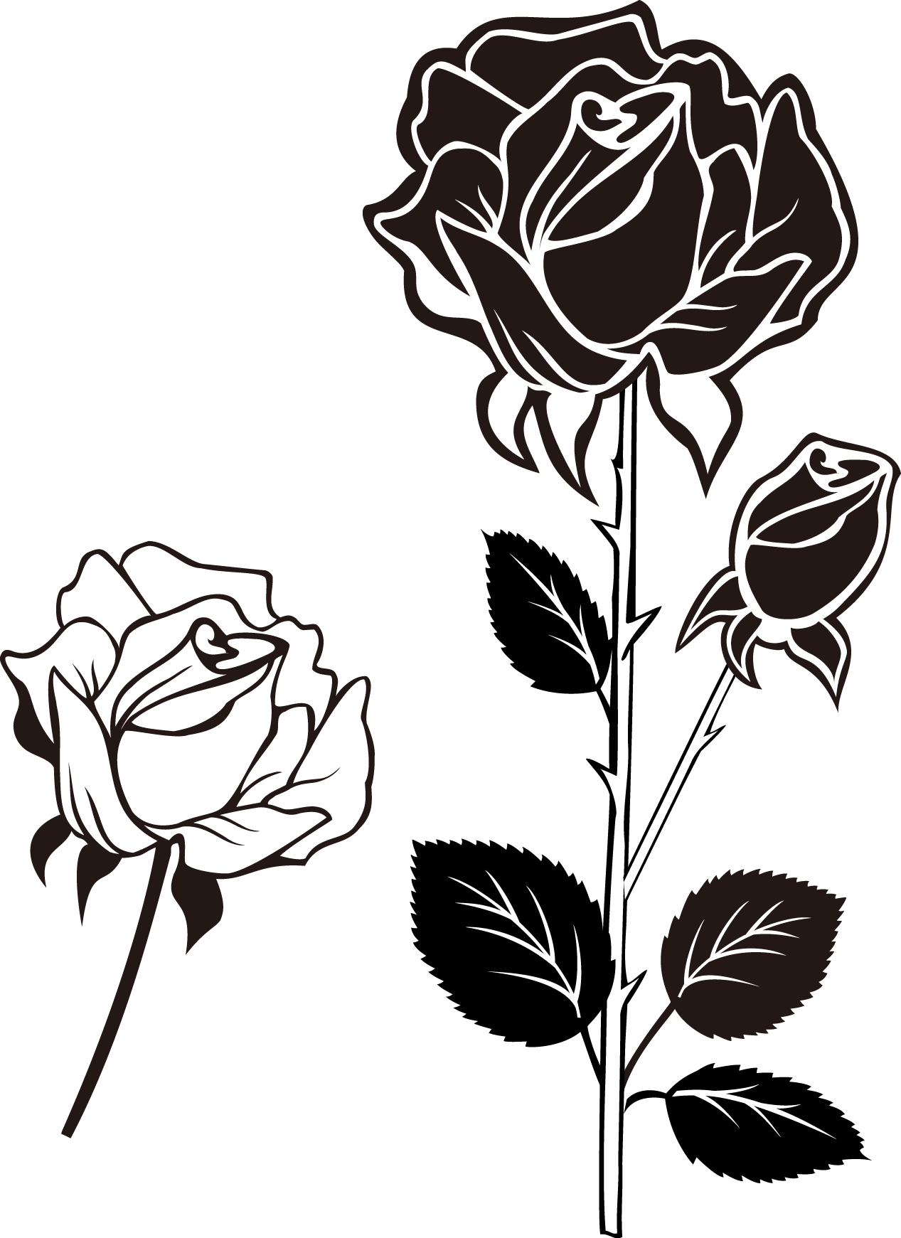 Черно белые рисунки шаблоны. Черно-белый цветок. Роза черно белая. Роза рисунок. Трафарет "розы".