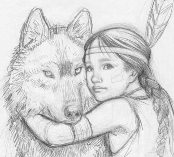 Фото волк и девушка – Ой!
