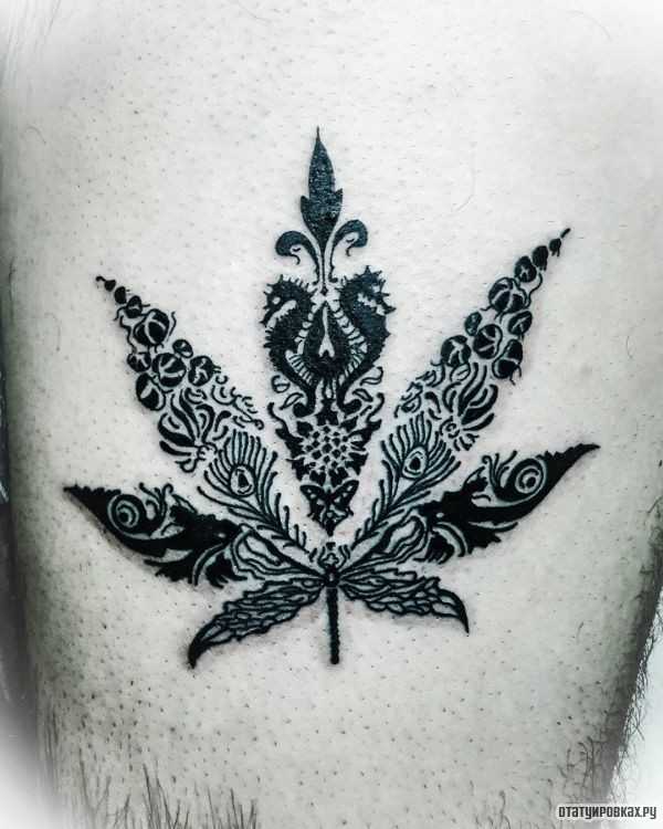 татуировки лист конопли значение